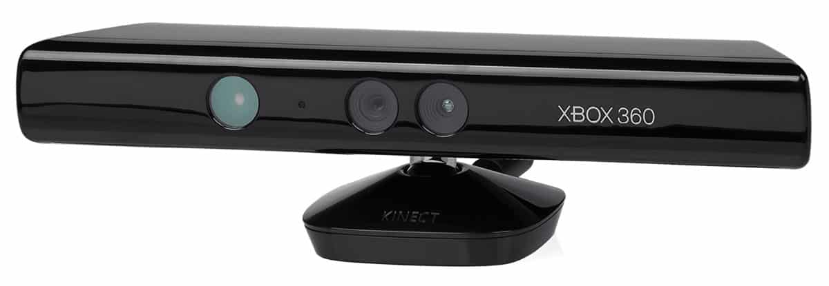 A primeira versão do Kinect, usada no Xbox 360