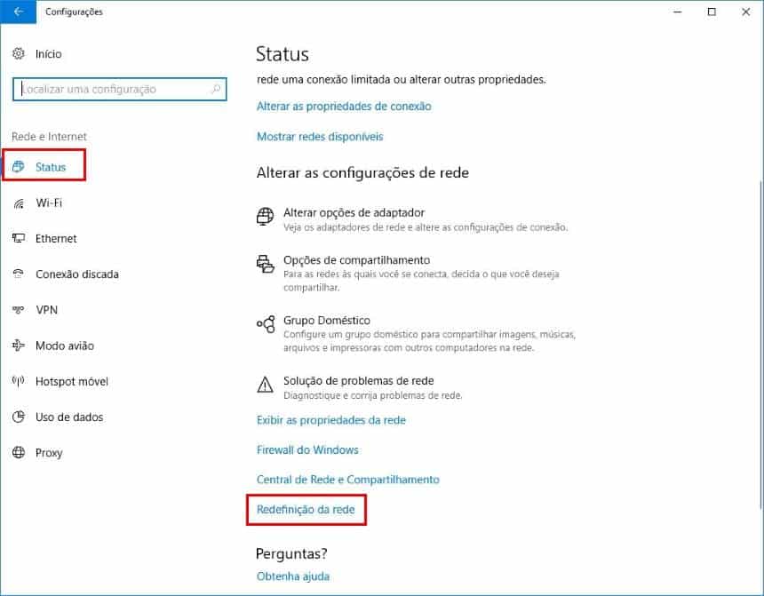 Como Redefinir As Suas Configurações De Rede No Windows 10 Olhar Digital 5174