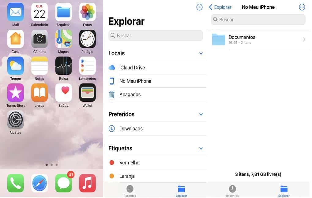 Modifique arquivos, pastas e downloads no app Arquivos do iPhone - Suporte  da Apple (BR)