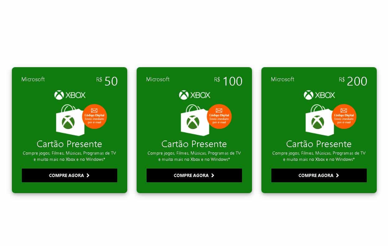 gift cards xbox