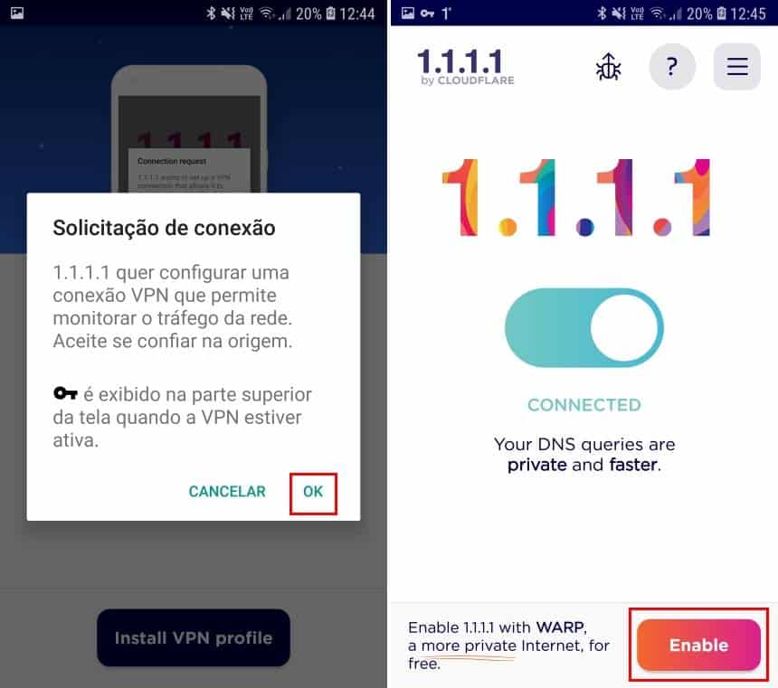 VPN Cloudflare - Android