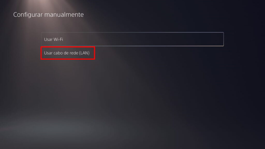 Usar cabo de rede - PlayStation 5