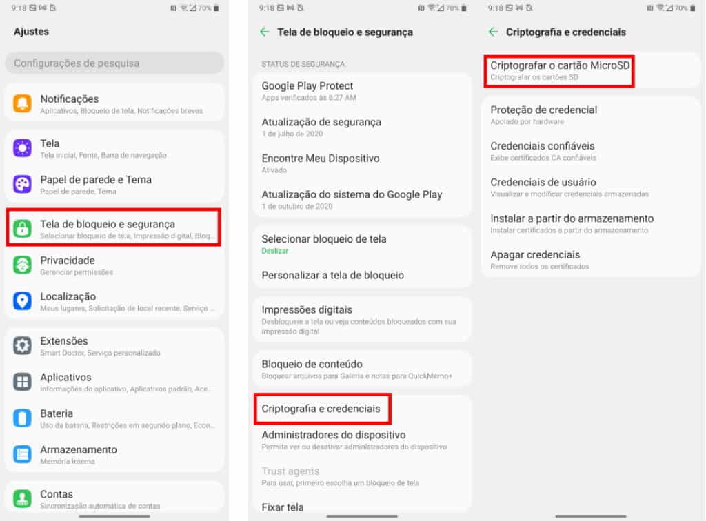 Criptografia do Android