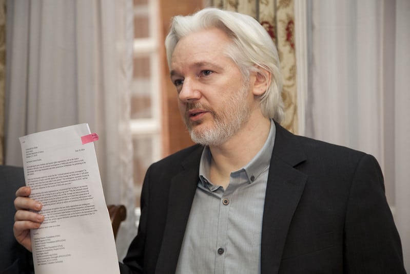 Julian Assange em agosto de 2014