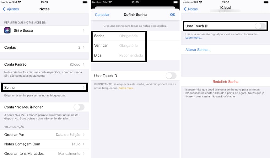 passo1-23 Como proteger notas com senha no iOS