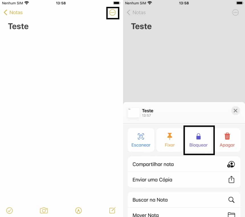 passo1-23 Como proteger notas com senha no iOS
