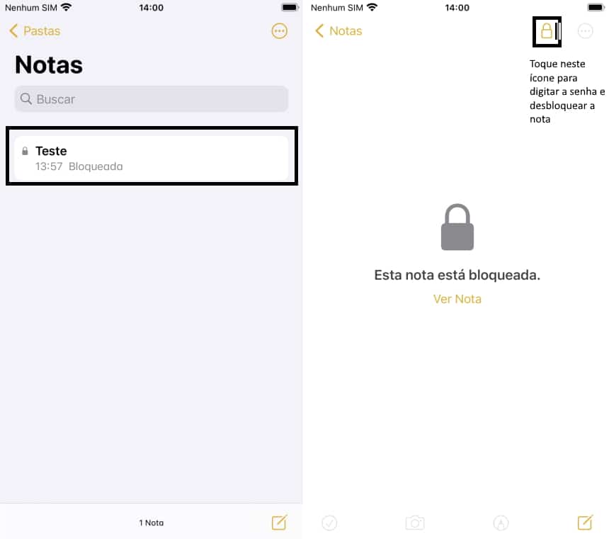 passo1-23 Como proteger notas com senha no iOS