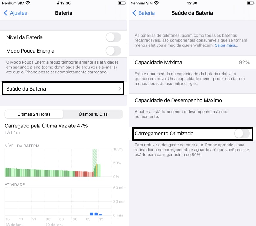 Como fazer a bateria do iPhone durar mais no iOS - Passo 6