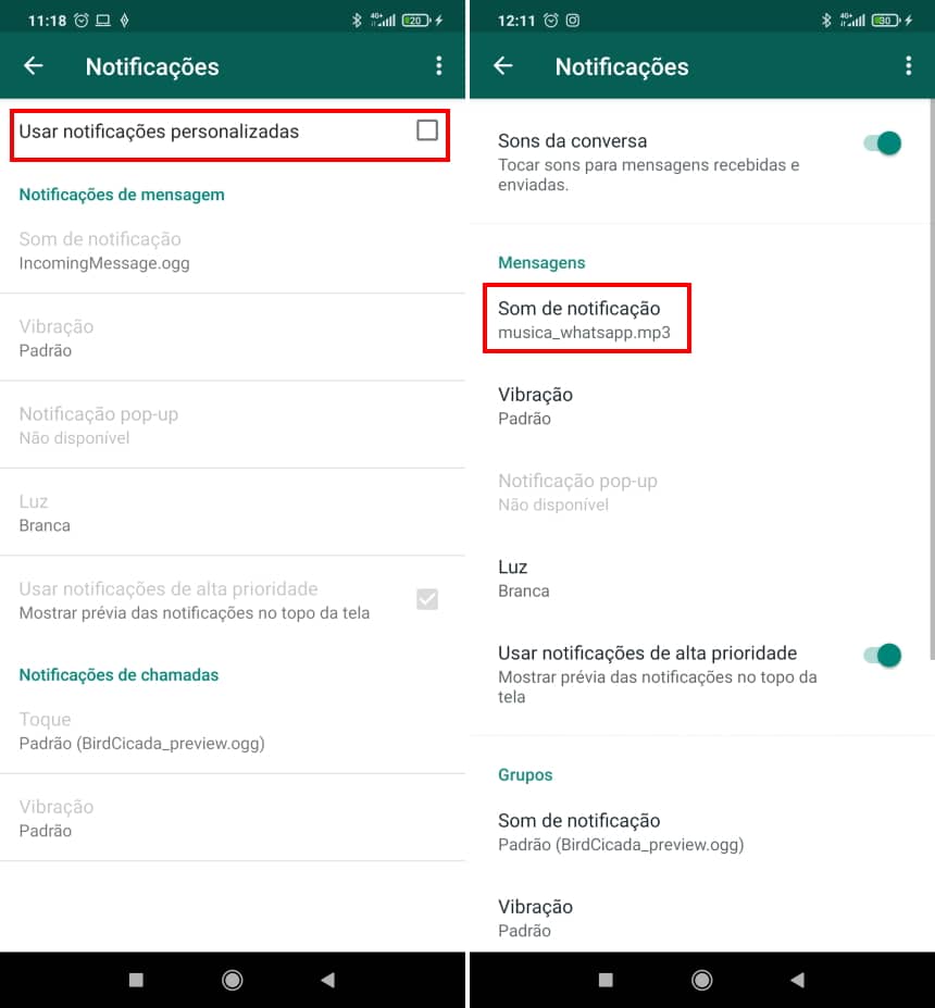 Como colocar uma música para notificações do WhatsApp no Android - Passo 8
