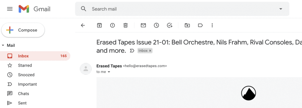 Plataforma Gmail com novos ícones