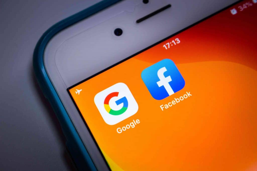 Apps do Google e Facebook