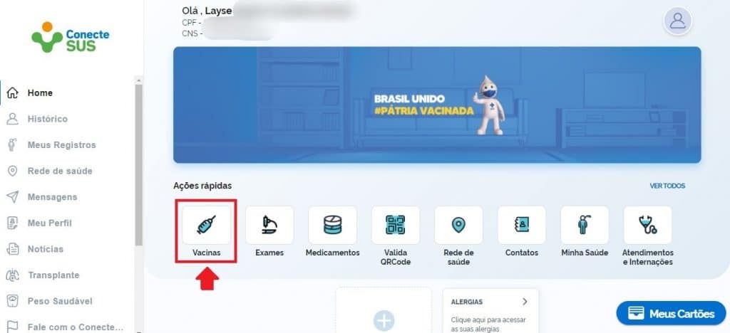 Como emitir certificado de vacina pelo conecte sus