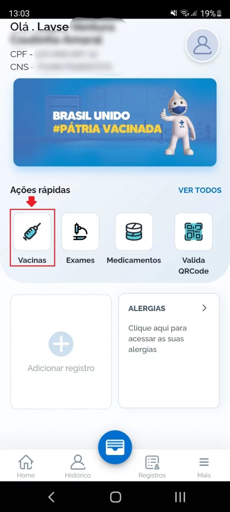 Como emitir certificado de vacina pelo conecte sus