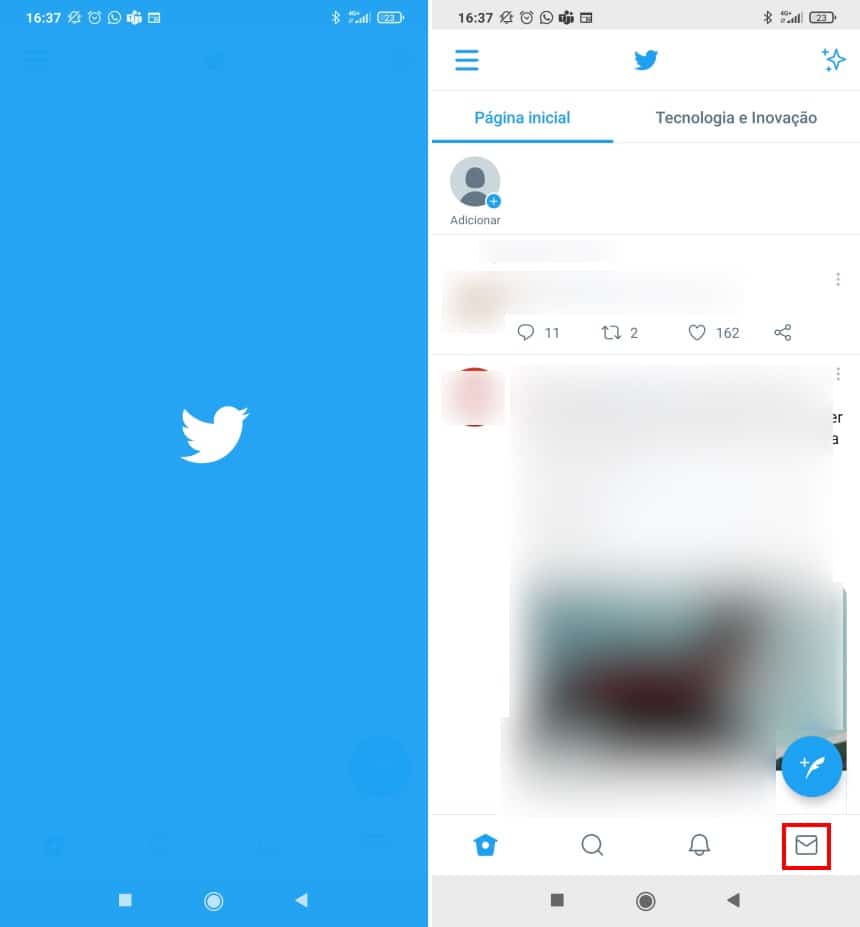 Como mandar mensagens de áudio no Twitter - Passo 1