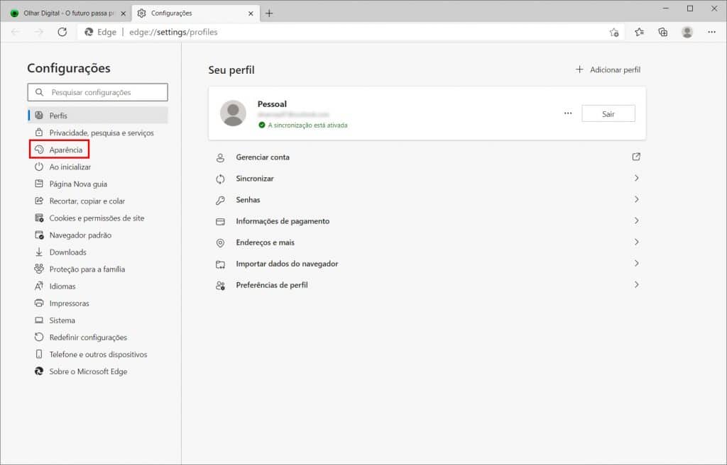 Como instalar um tema do Chrome no Microsoft Edge - Passo 3