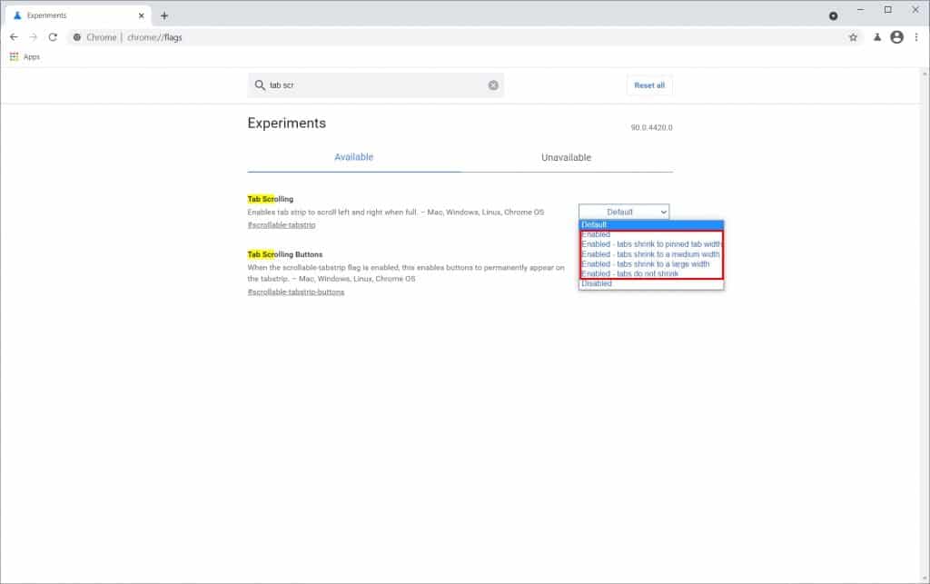 Como ativar o novo modo de exibição do Chrome para as guias abertas - Passo 4
