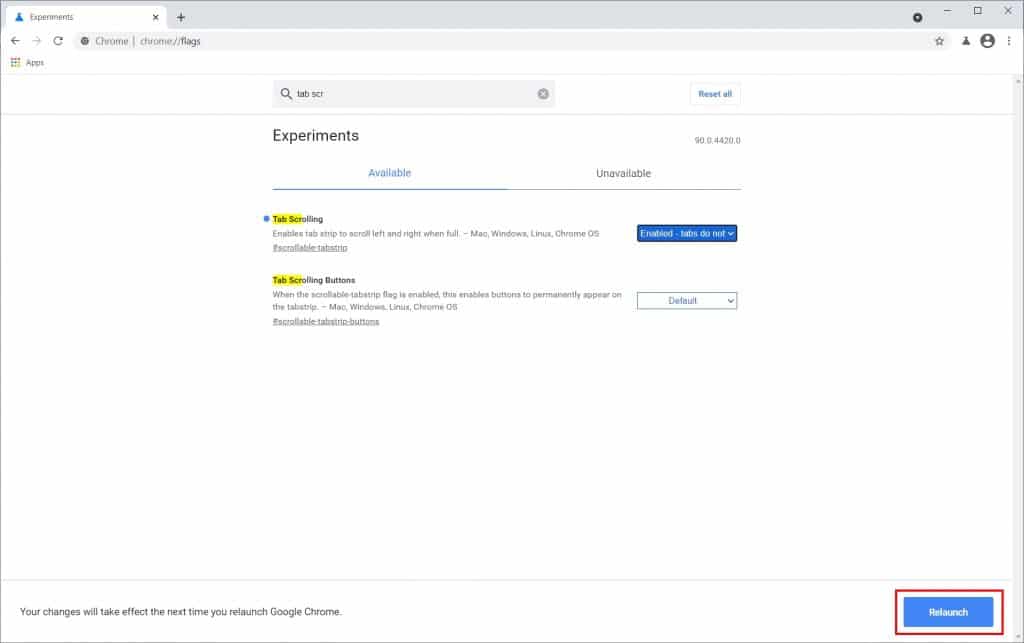 Como ativar o novo modo de exibição do Chrome para as guias abertas - Passo 5