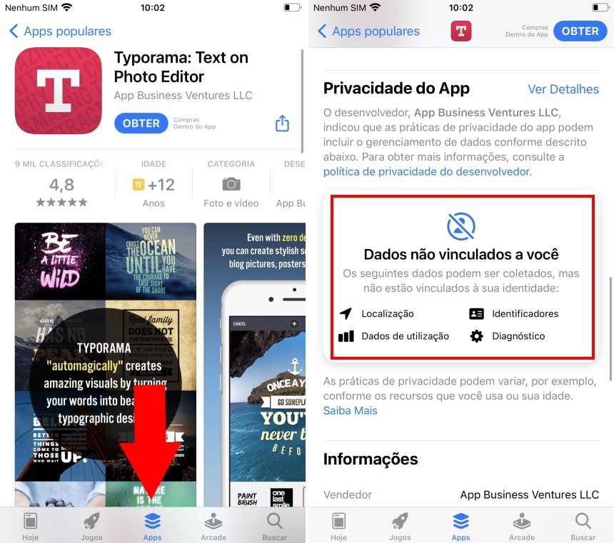 Permissões de App - iPhone
