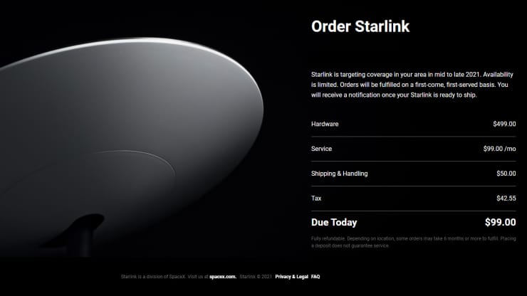 starlink_reserva SpaceX começa a aceitar reservas para internet da Starlink
