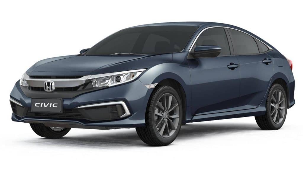 A versão mais atual do modelo, o Honda Civic 2021.