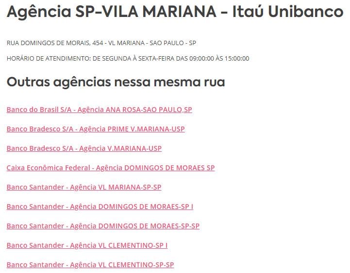 Plataforma do Guiabolso indicando o banco mais próximo da região escolhida