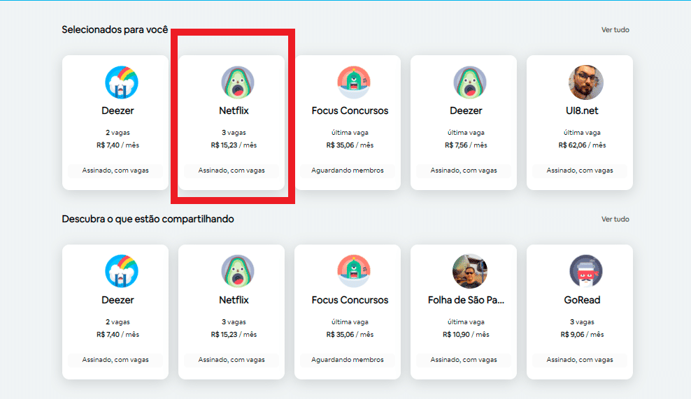 Print da plataforma Kotas