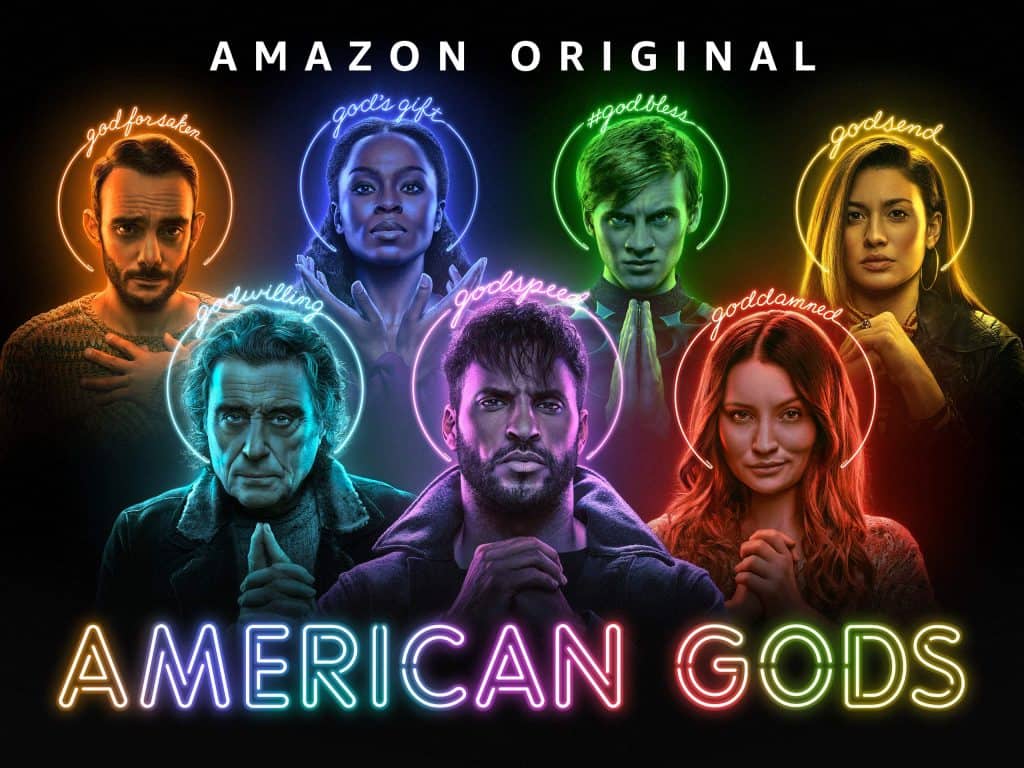 Pôster promocional da terceira temporada de 'American Gods'. Imagem: Amazon Prime/Divulgação