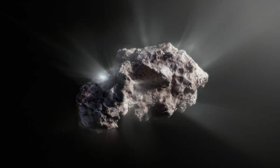 cometa Borisov em reprodução ilustrativa