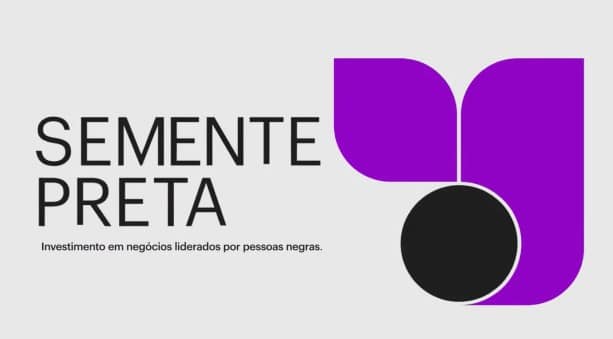 Imagem mostra o logo do fundo de investimentos do Nubank para empreendedores negros, o Semente Preta
