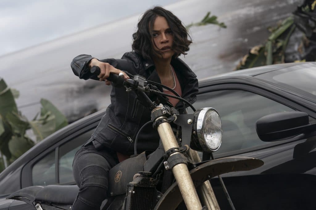 Michelle Rodriguez como Letty em 'F9', dirigido por Justin Lin. Imagem: Universal Pictures/Divulgação