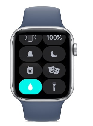 Como usar o bloqueio de água no Apple Watch. Imagem: Reprodução/Suporte Apple