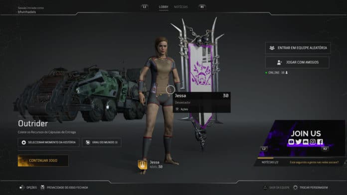 Bug em 'Outriders' faz com que jogador perca todo o inventário. Imagem: Reprodução/Redes Sociais