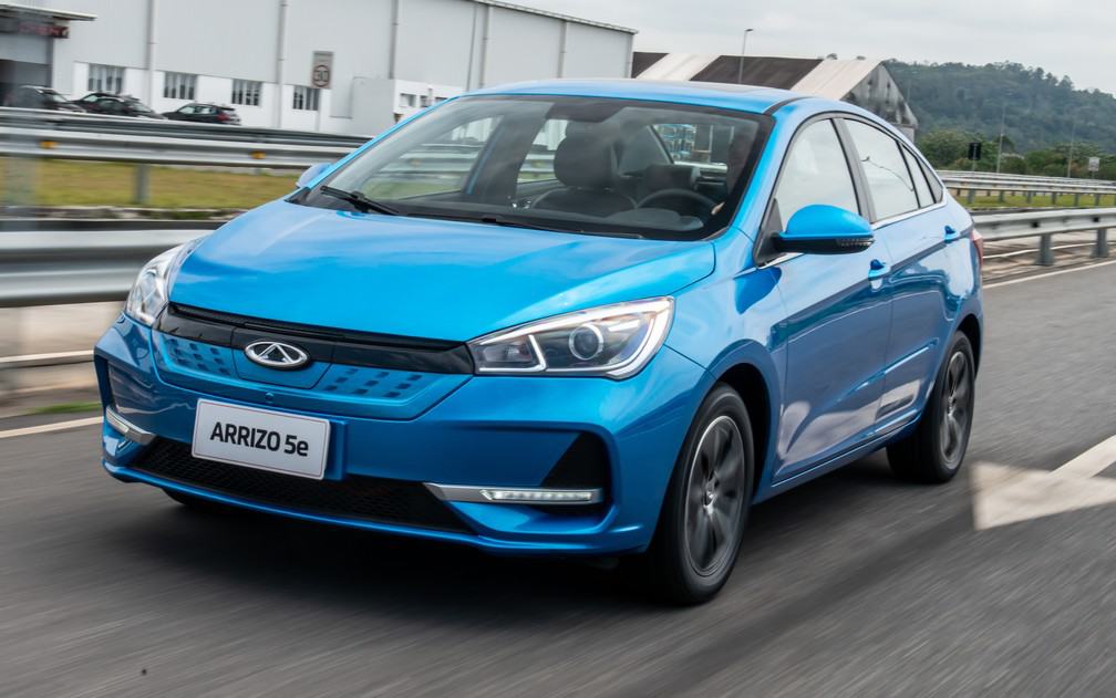 Caoa Chery Arrizo 5e é um dos carros elétricos à venda no Brasil. Imagem: Divulgação/Caoa Chery