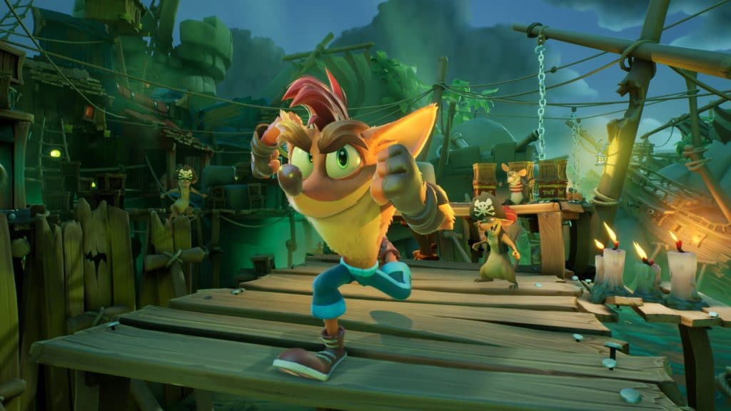 Os 10 melhores jogos de ação e aventura 3D para Nintendo Switch Os jogos de ação e aventura estão entre os mais populares quando pensamos nos consoles da Nintendo. Franquias como “Super Mario”, “The Legend of Zelda” e “Donkey Kong” marcaram gerações de jogadores e também influenciaram o trabalho de inúmeros desenvolvedores, que se inspiraram nesses clássicos para criar suas próprias obras. Crash Bandicoot 4: It’s About Time. Imagem: Activision/Divulgação