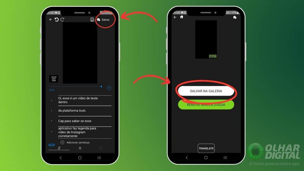 Inserir legenda pelo Autocap - Passo 7