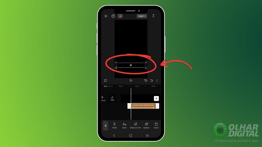 Inserir legenda pelo Capcut - Passo 7
