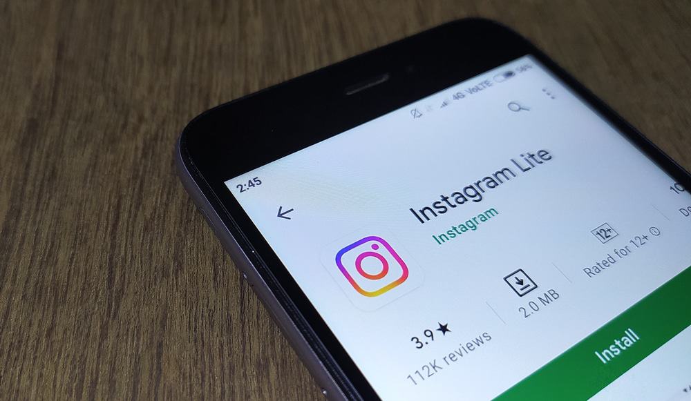 Instagram Lite aberto em um celular
