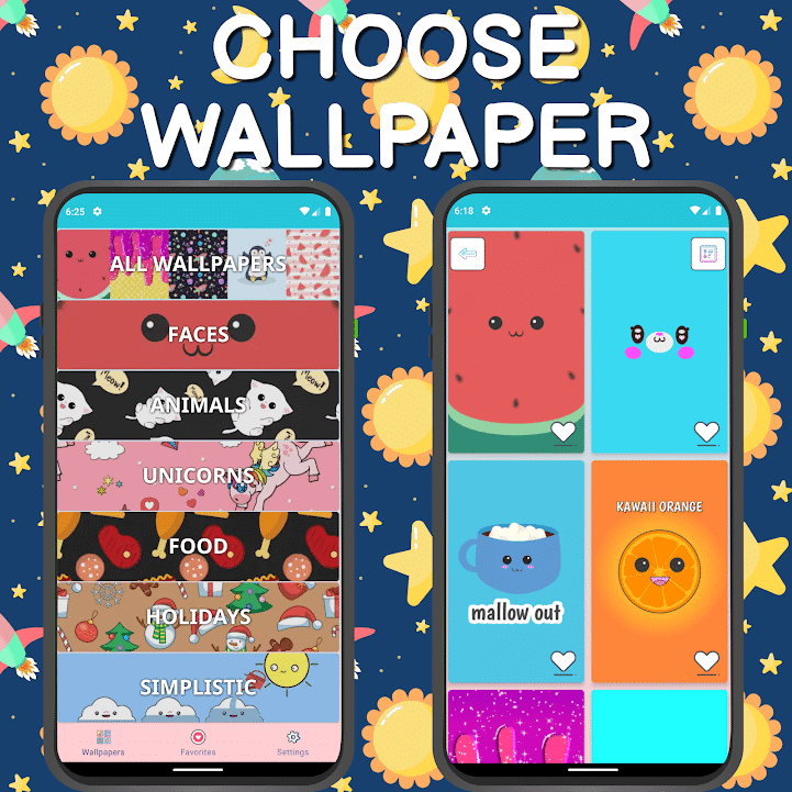 Aplicativo de papel de parede Kawaii