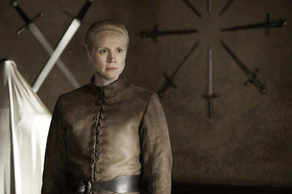 Gwendoline Christie (Brienne de Tarth) em 'Game of Thrones'. Imagem: HBO/Divulgação