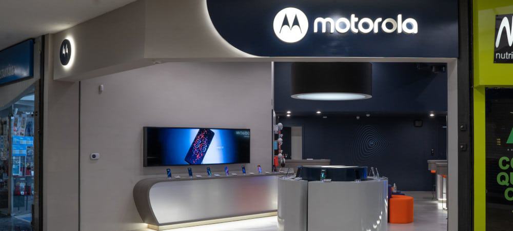 Entrada de uma das duas lojas da Motorola no Brasil