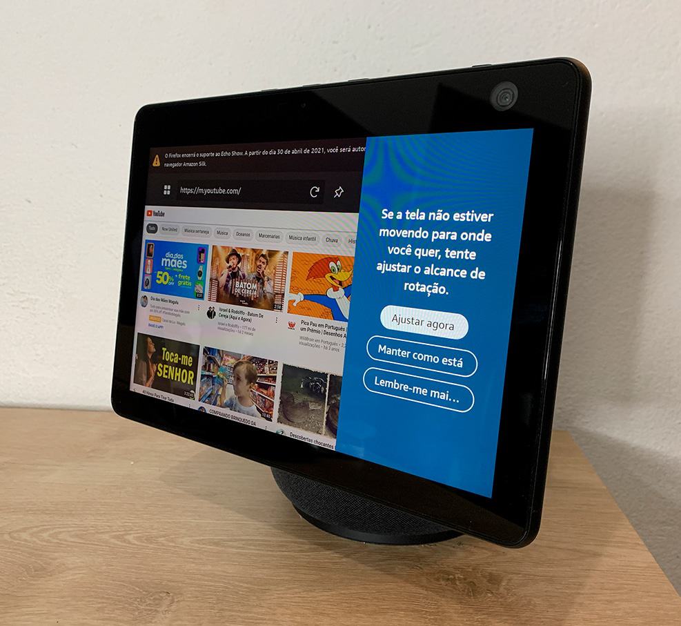 YouTube no Amazon Echo Show 10