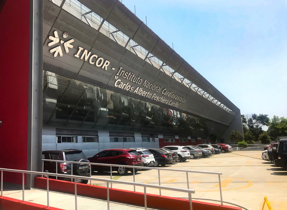 Fachada do prédio do InCor, em São Paulo