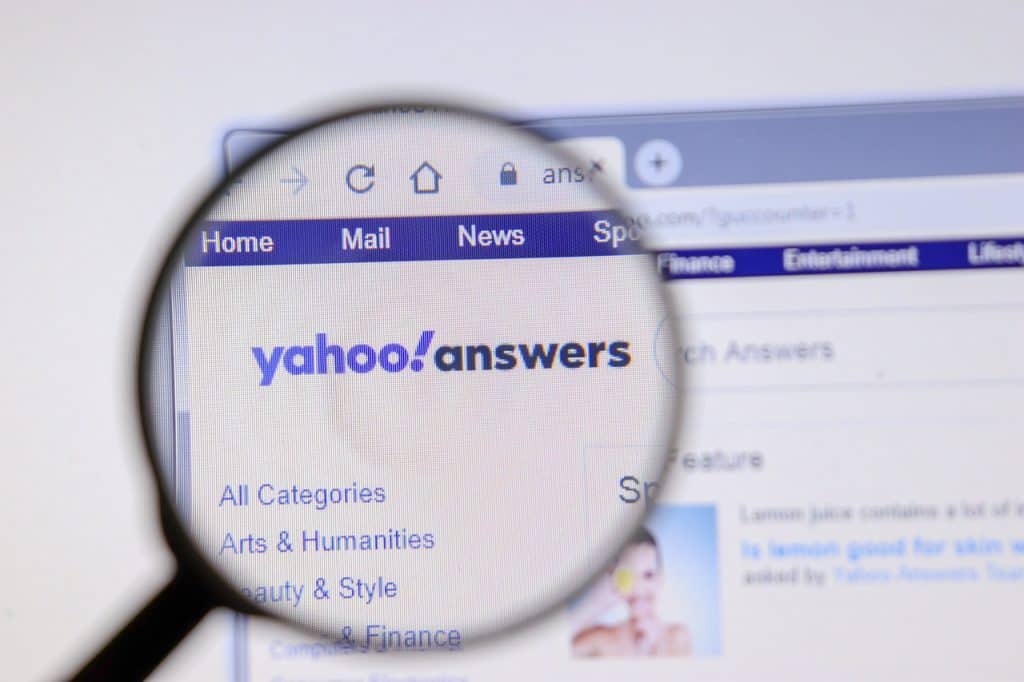Site do Yahoo Respostas
