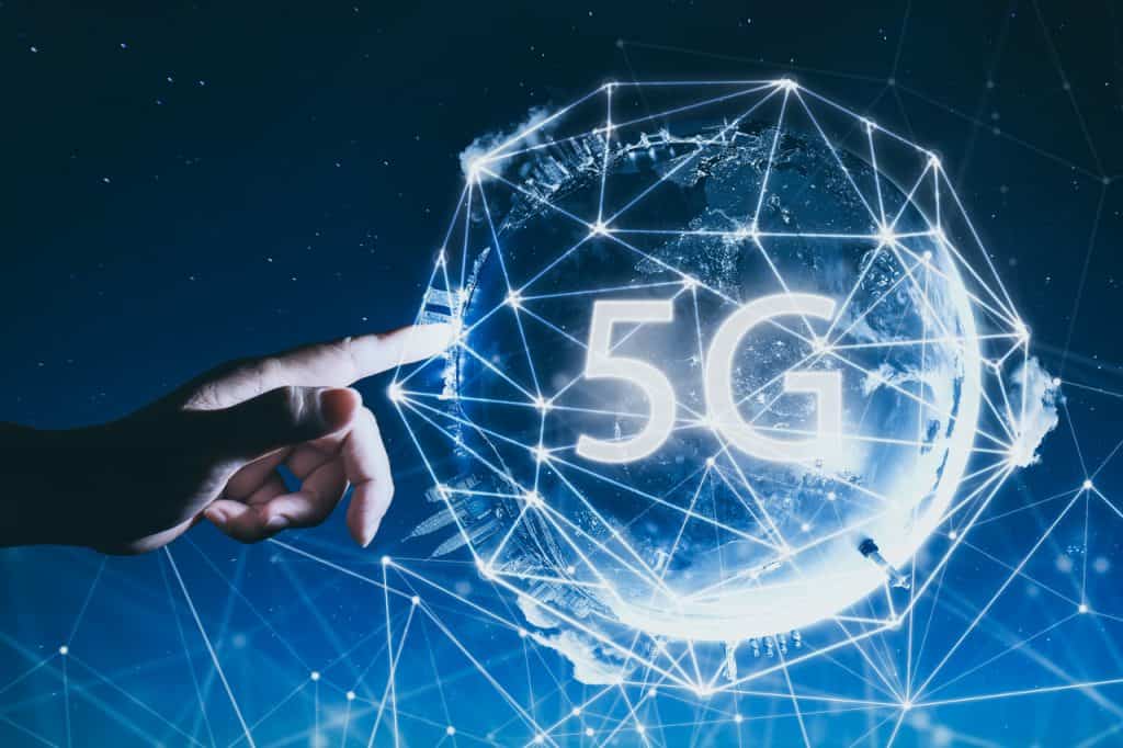 Ilustração representando a tecnologia 5G