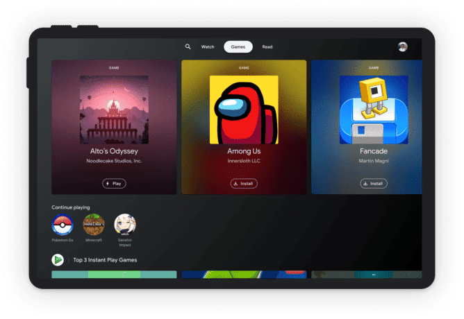 Imagem mostra o "Entertainment Space", nova interface para tablets que o Google colocará no lugar no Discover