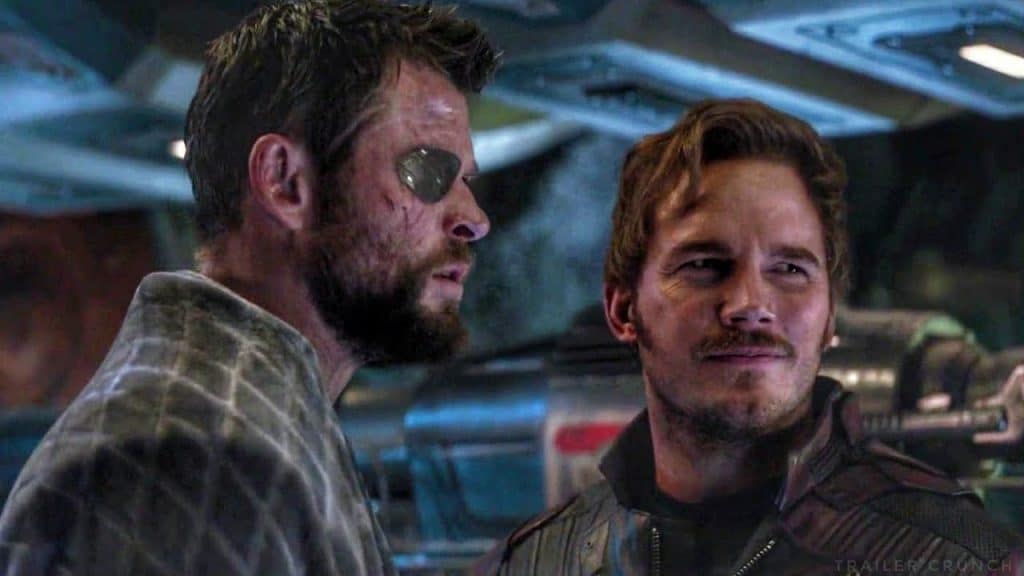 Thor conhece Peter Quill em 'Vingadores: Guerra Infinita'. Imagem: Marvel Studios/Divulgação