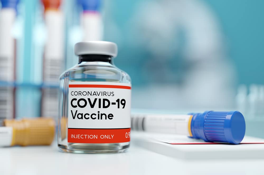 Vidro de vacina anti-Covid-19