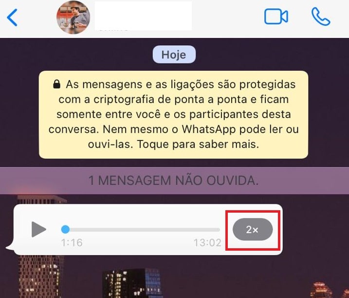 Como acelerar áudio no WhatsApp