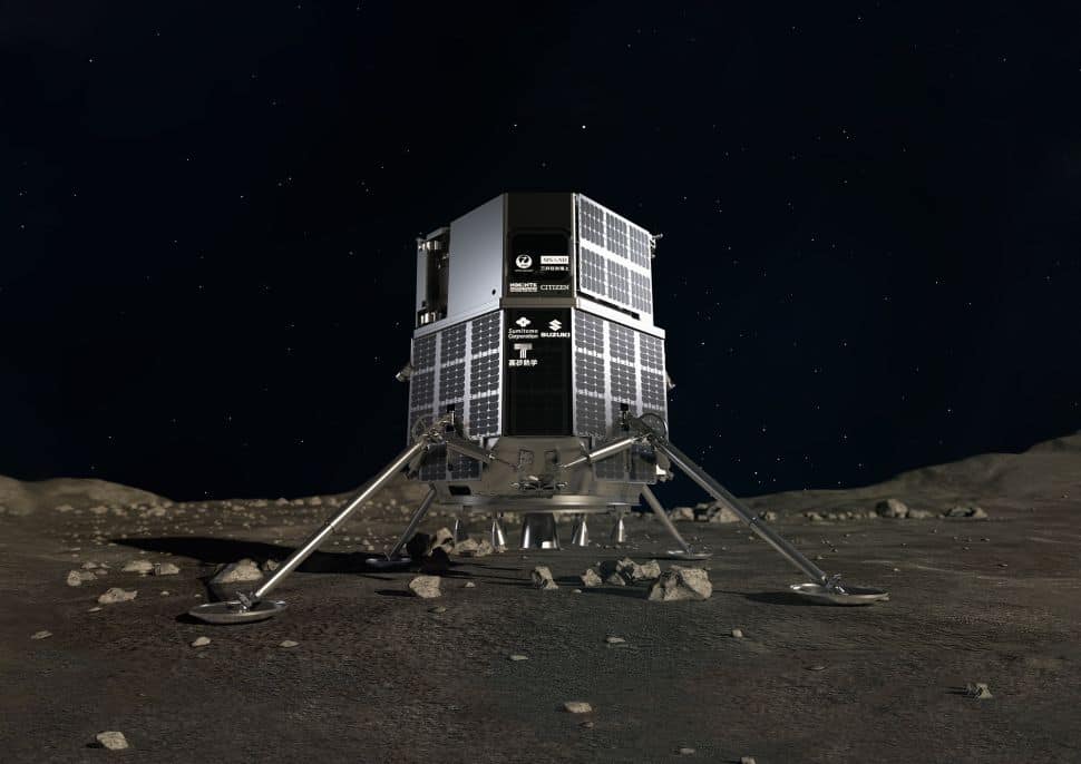 O módulo de pouso lunar HAKUTO-R, que armazenará o rover japonês em sua viagem em 2022