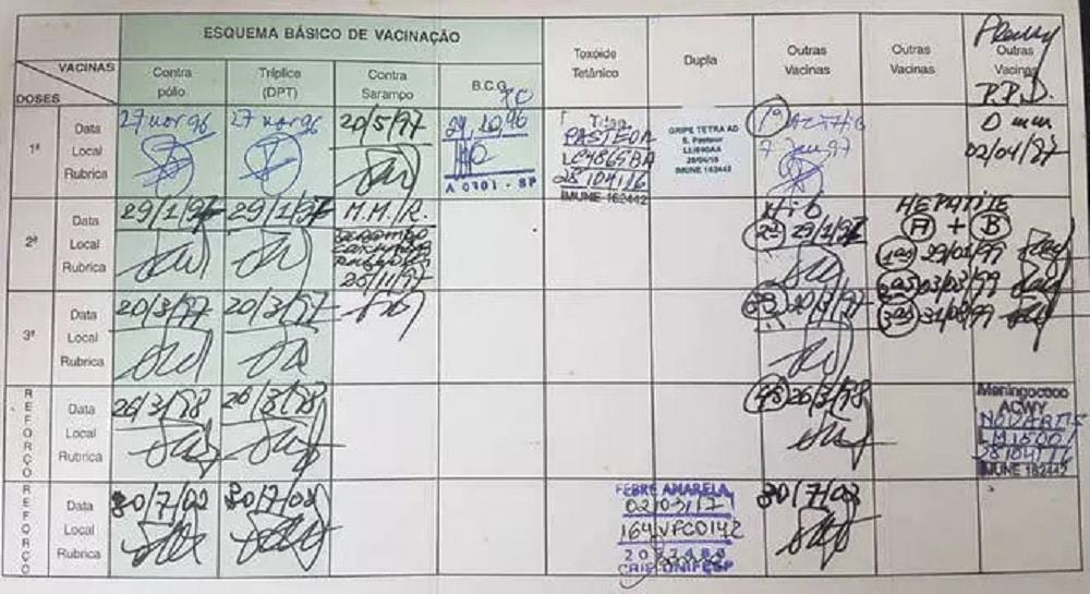 USP inicia projeto para digitalizar carteiras de vacinação. Imagem: Reprodução/Ministério da Saúde